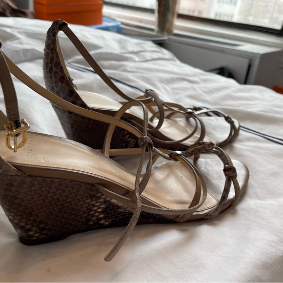 Alexandre Birman Multi Snakeskin Strappy Wedges Size 8.5 - Picture 2 of 4